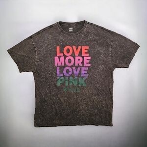 Victoria's Secret PINK Oversized Logo T-shirt Grey NWT
